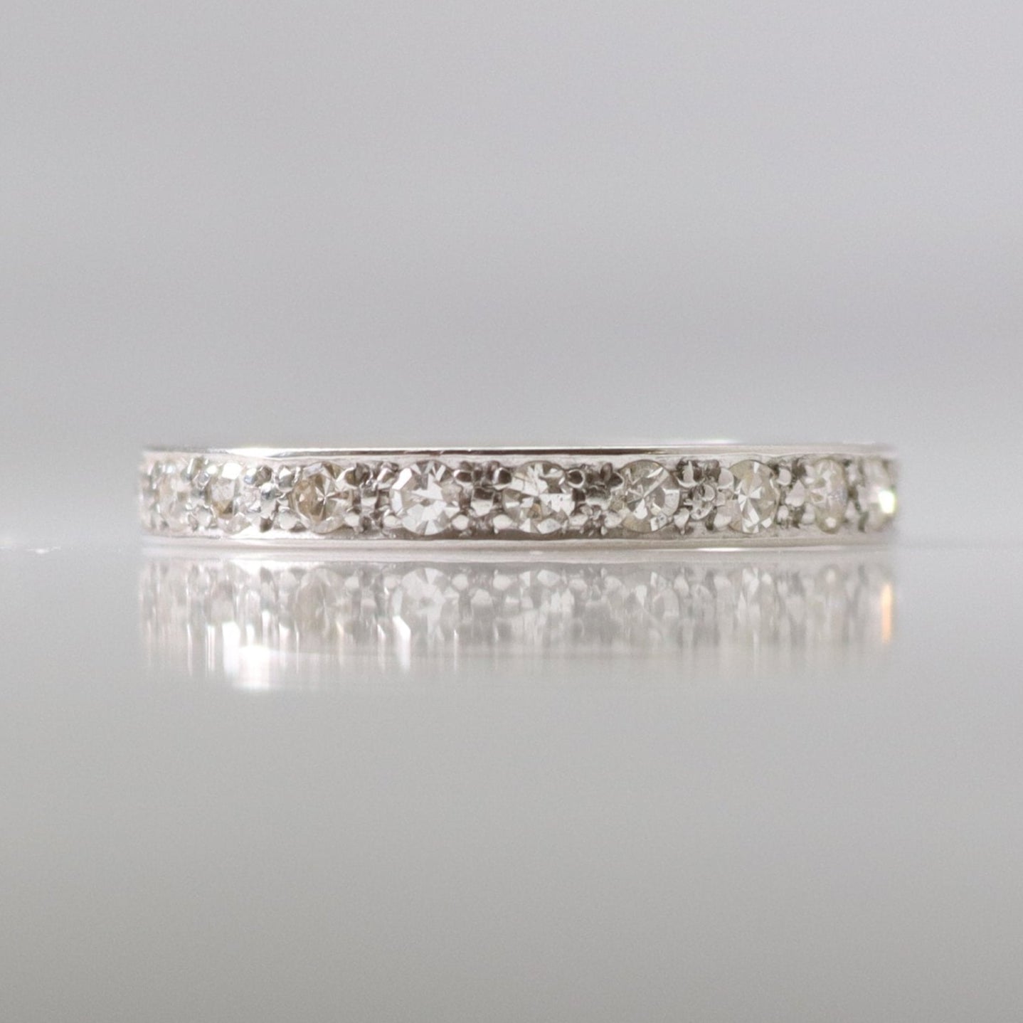 Vintage Platinum Diamond Eternity Ring Size M - Friar House