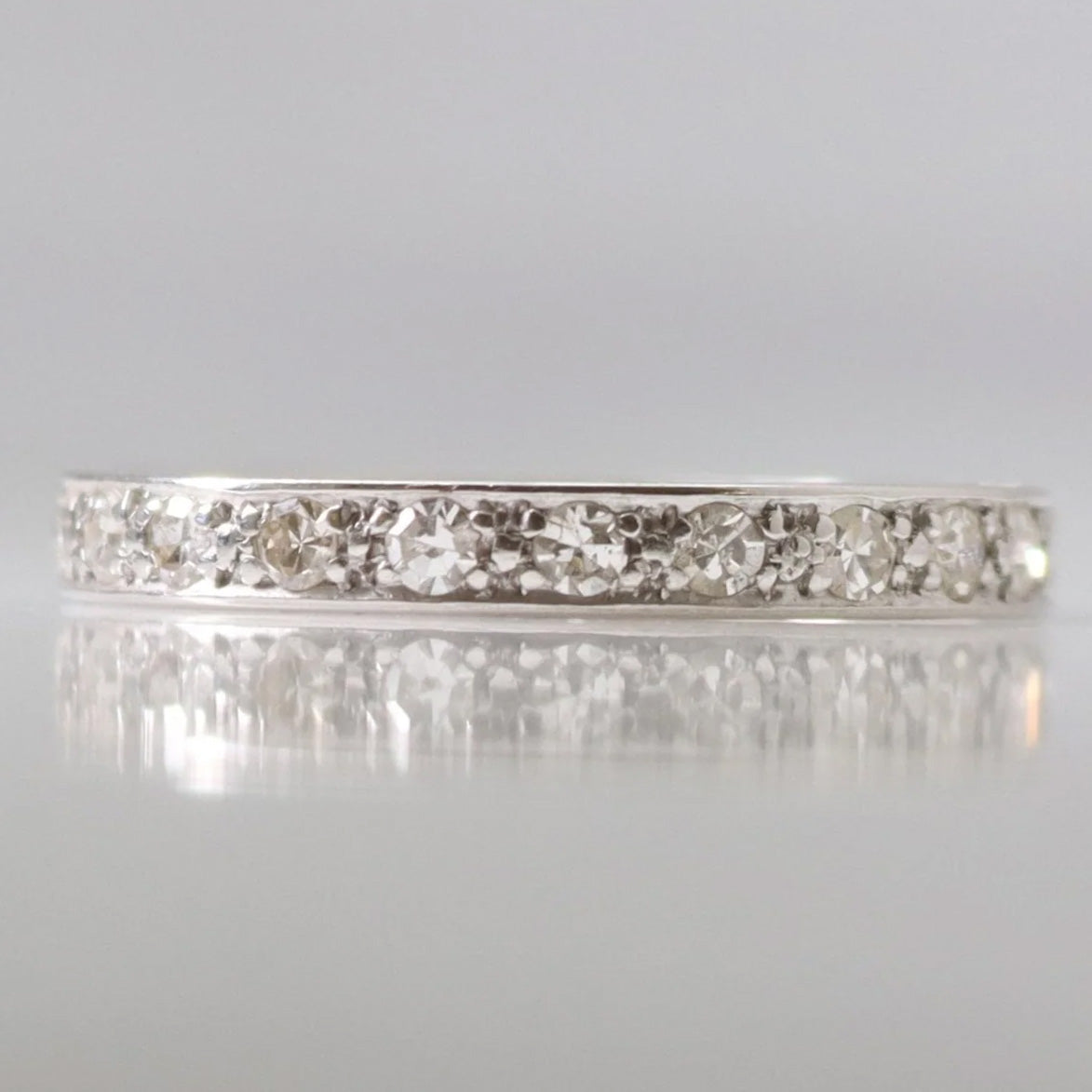 Vintage Platinum Diamond Eternity Ring Size M - Friar House