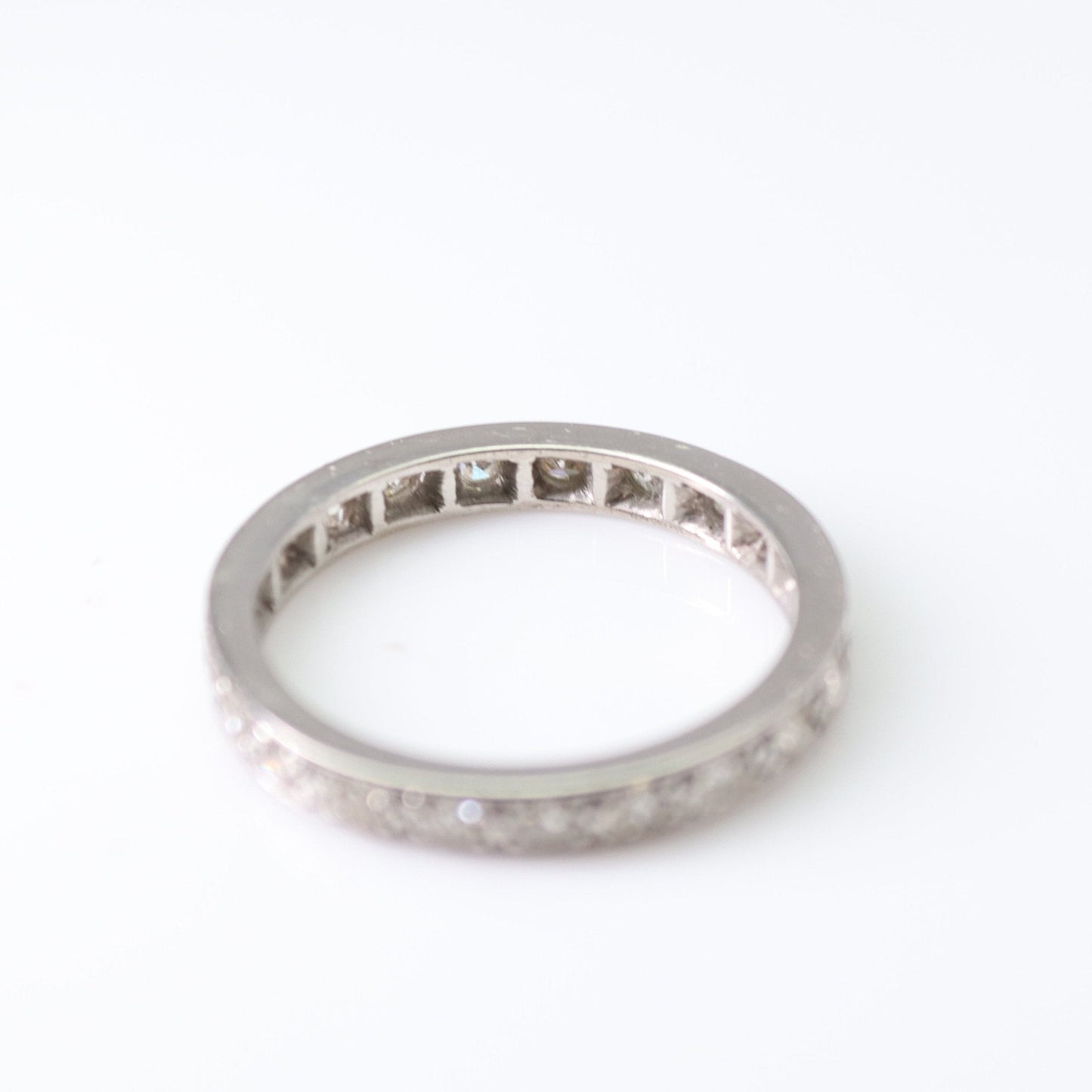 Vintage Platinum Diamond Eternity Ring Size M - Friar House