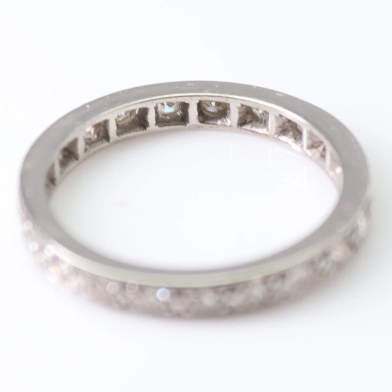 Vintage Platinum Diamond Eternity Ring Size M - Friar House