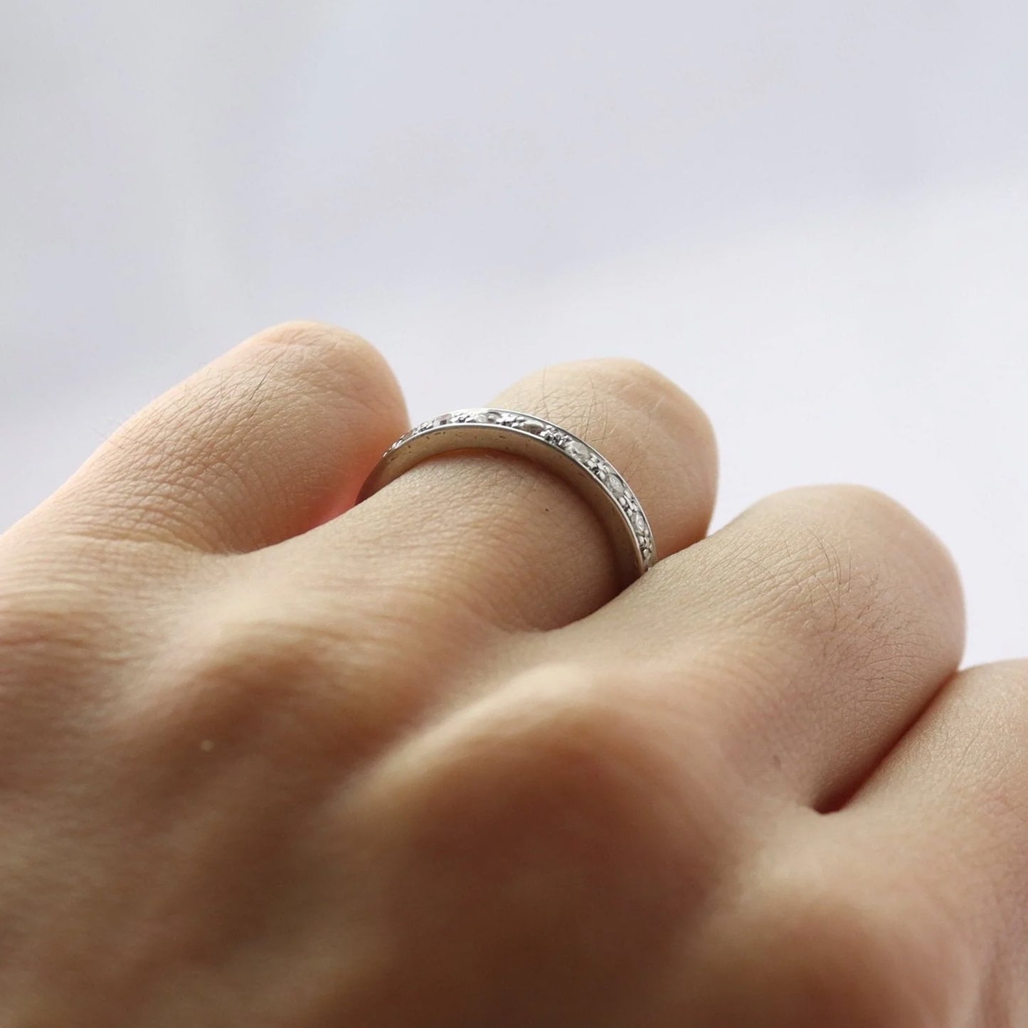 Vintage Platinum Diamond Eternity Ring Size M - Friar House