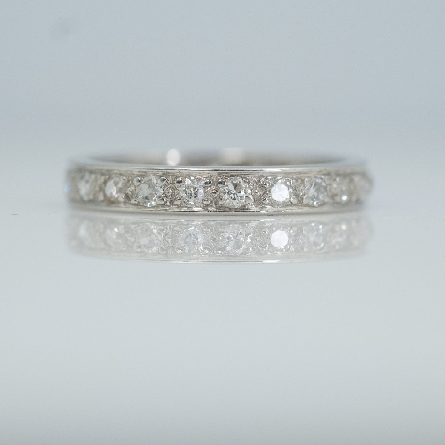 Vintage Platinum Diamond Eternity Ring Size N1/2 - Friar House