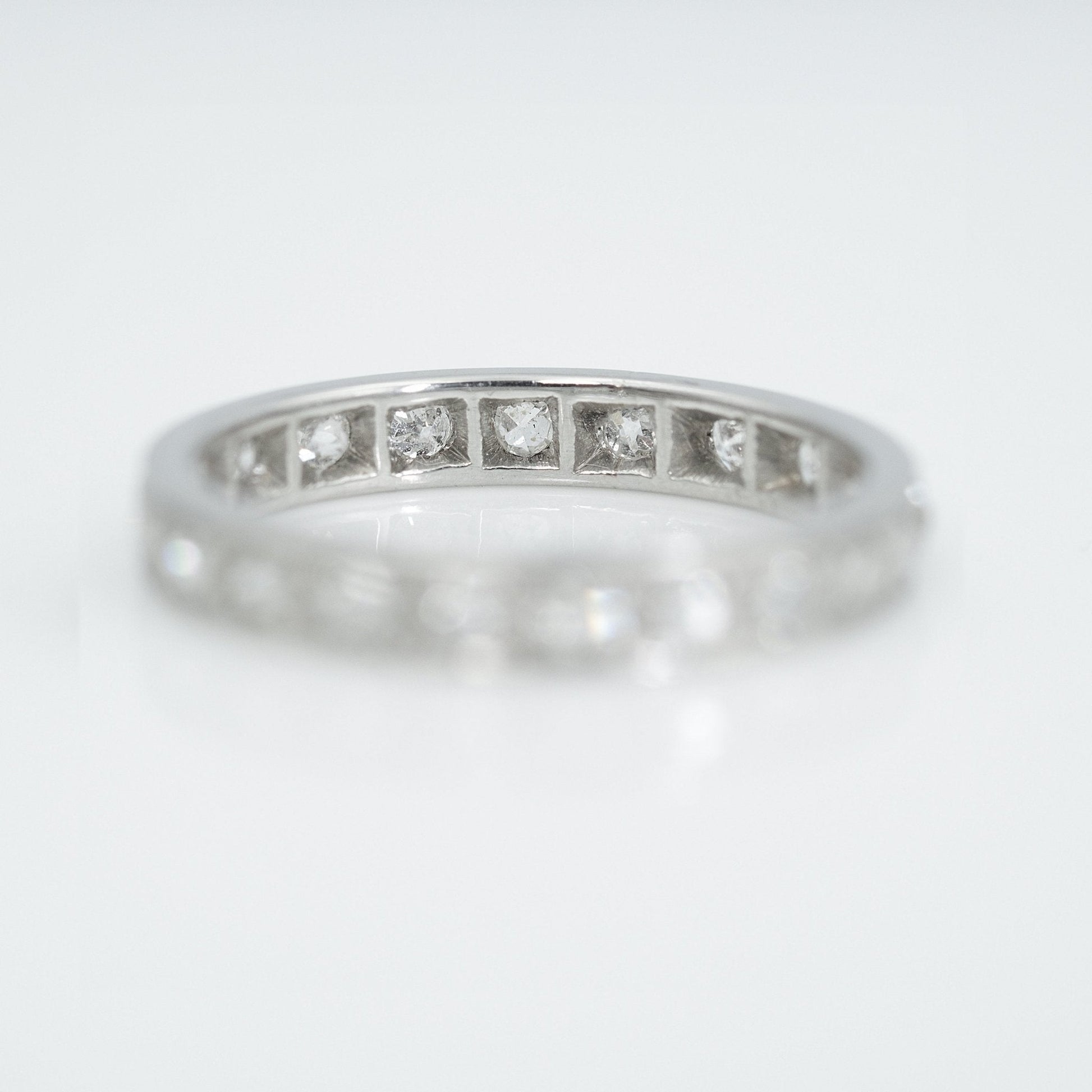 Vintage Platinum Diamond Eternity Ring Size N1/2 - Friar House