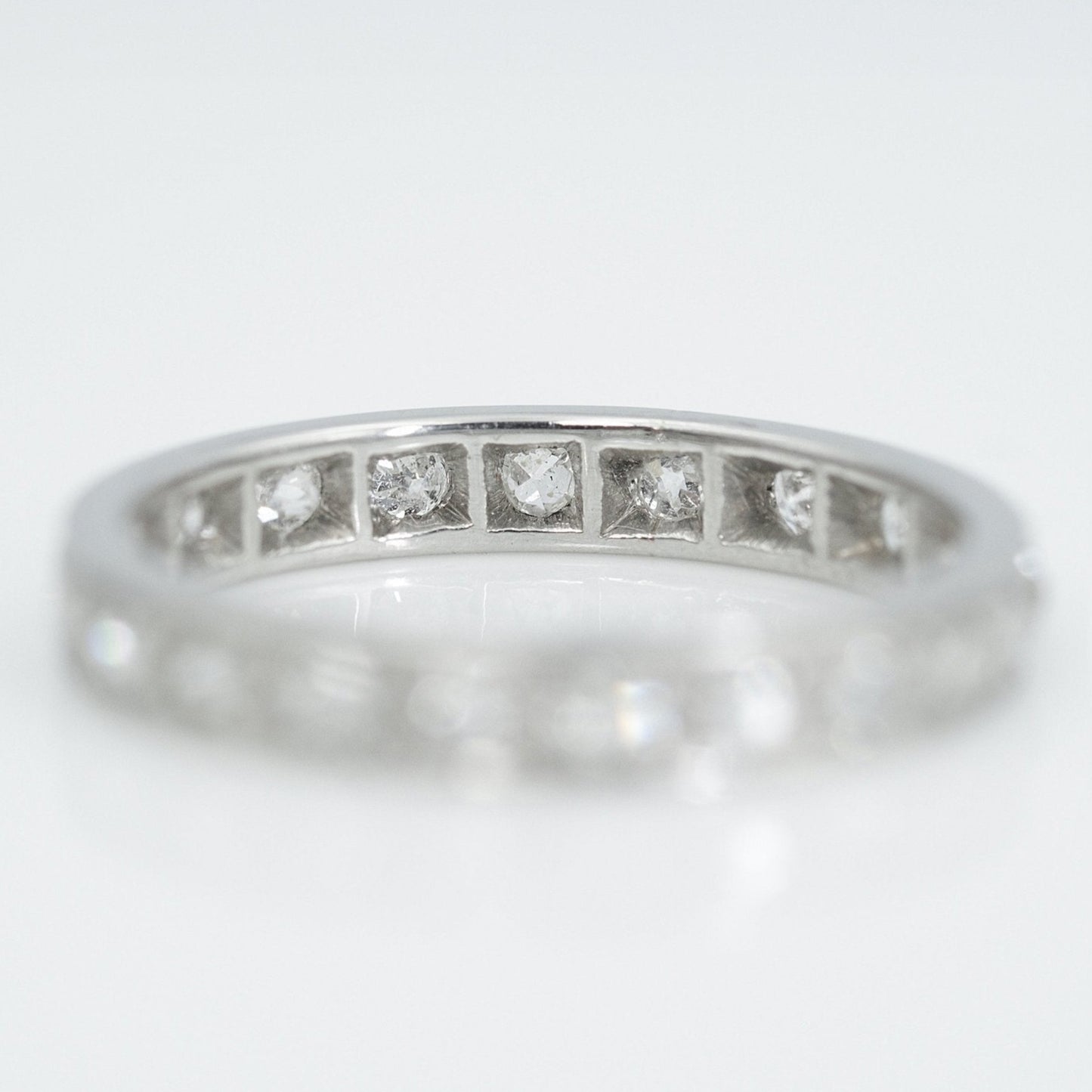 Vintage Platinum Diamond Eternity Ring Size N 1/2 - Friar House