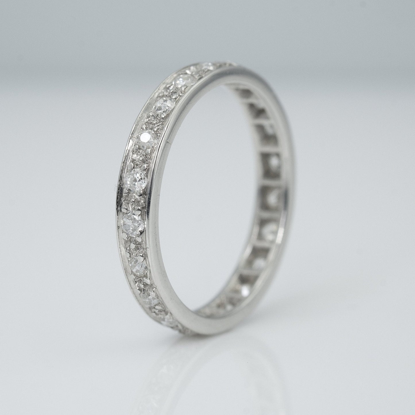 Vintage Platinum Diamond Eternity Ring Size N1/2 - Friar House