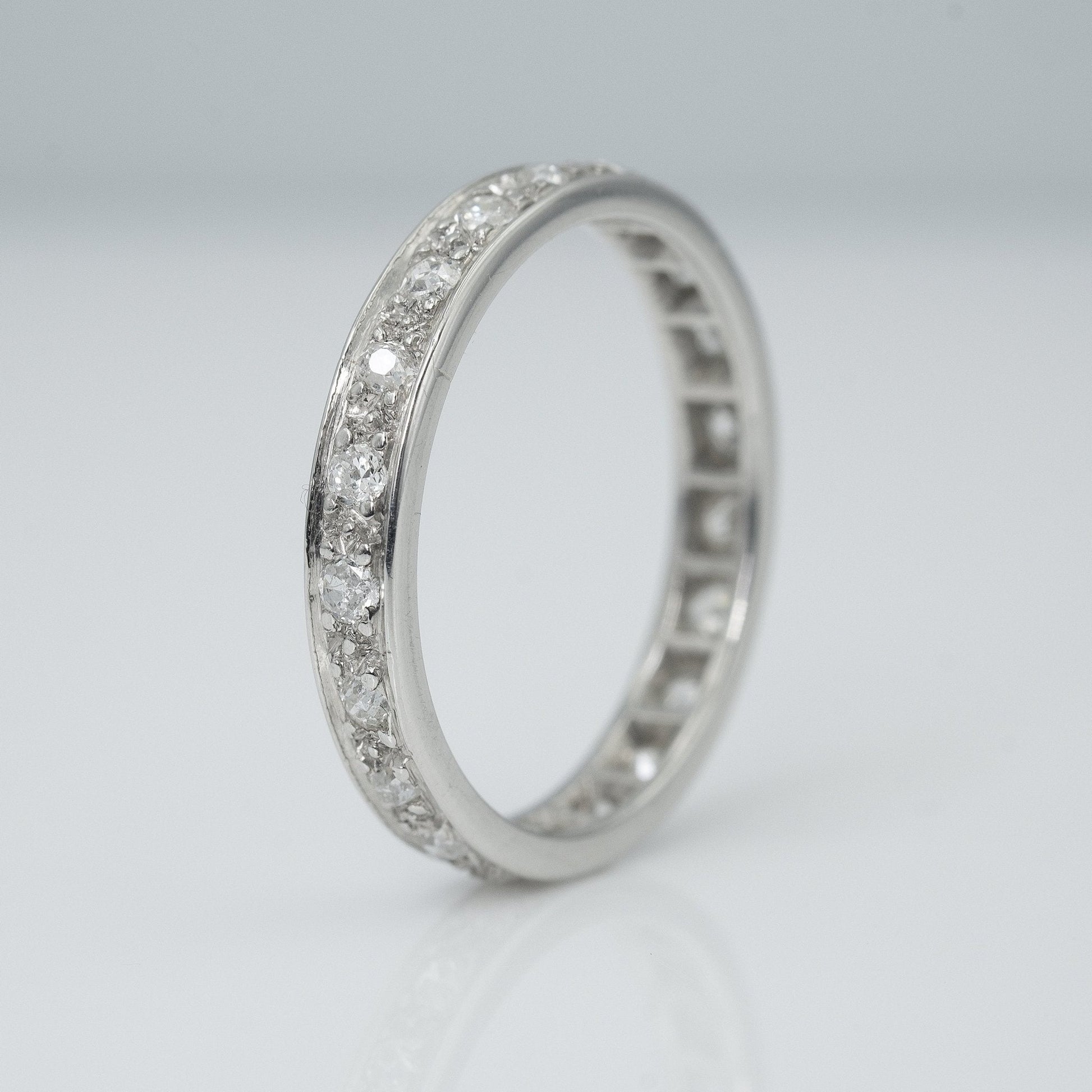 Vintage Platinum Diamond Eternity Ring Size N1/2 - Friar House