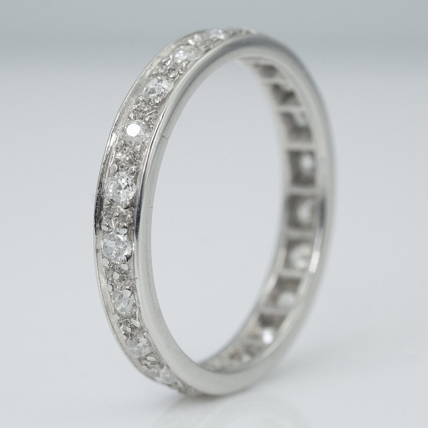 Vintage Platinum Diamond Eternity Ring Size N 1/2 - Friar House