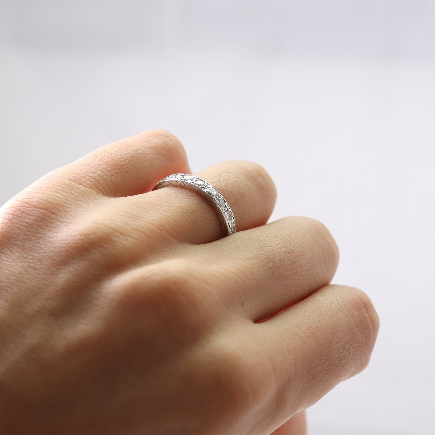 Vintage Platinum Diamond Eternity Ring Size O1/2 - Friar House