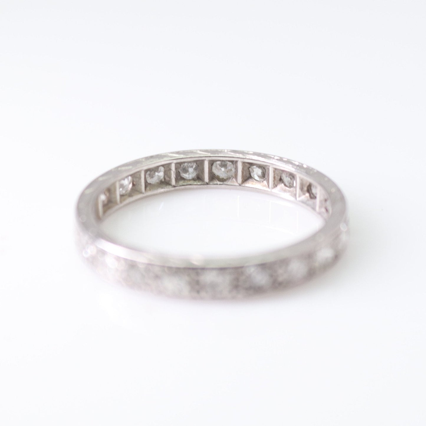 Vintage Platinum Diamond Eternity Ring Size O1/2 - Friar House