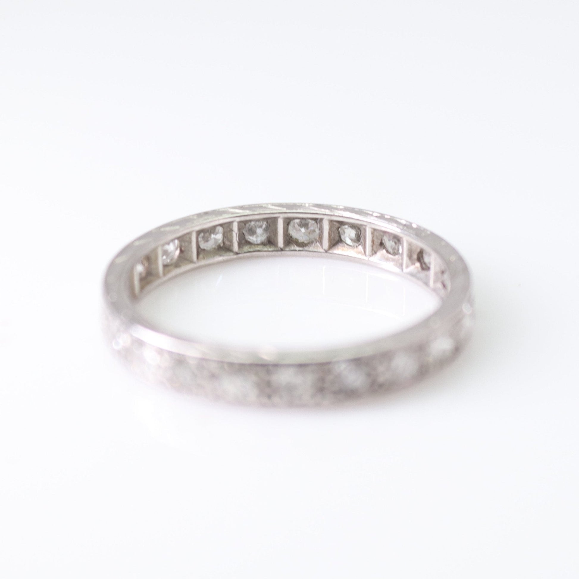 Vintage Platinum Diamond Eternity Ring Size O1/2 - Friar House