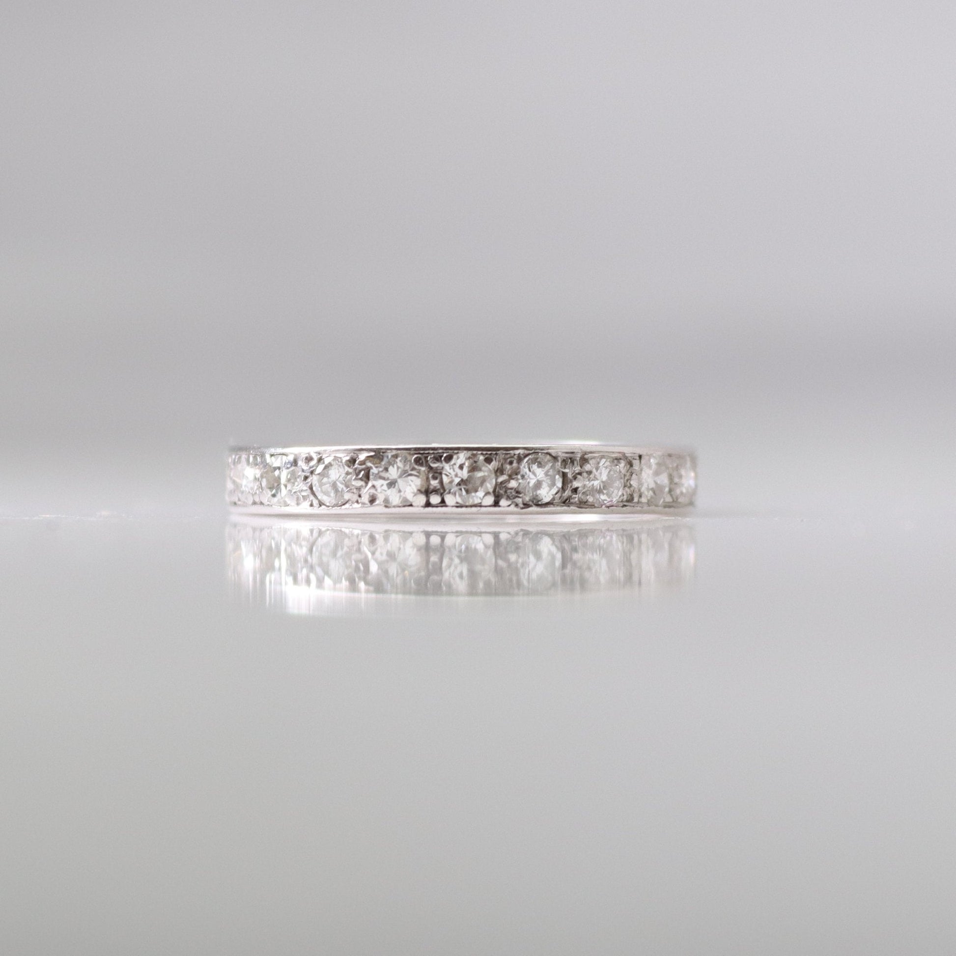 Vintage Platinum Diamond Eternity Ring Size O1/2 - Friar House