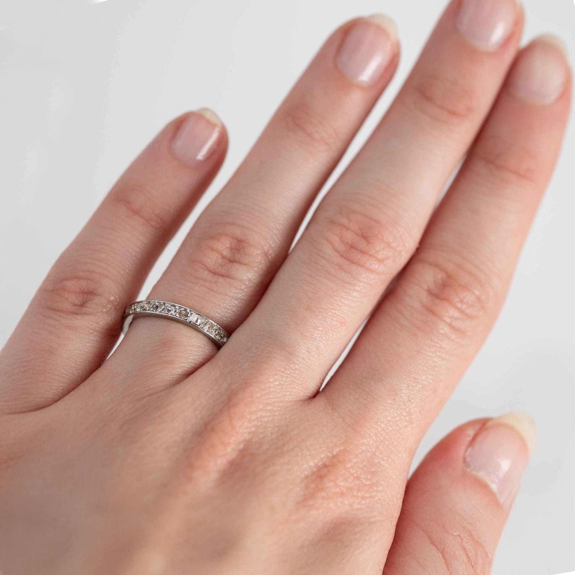 Vintage Platinum Diamond Full Set Eternity Ring Size L 1/2 - Friar House