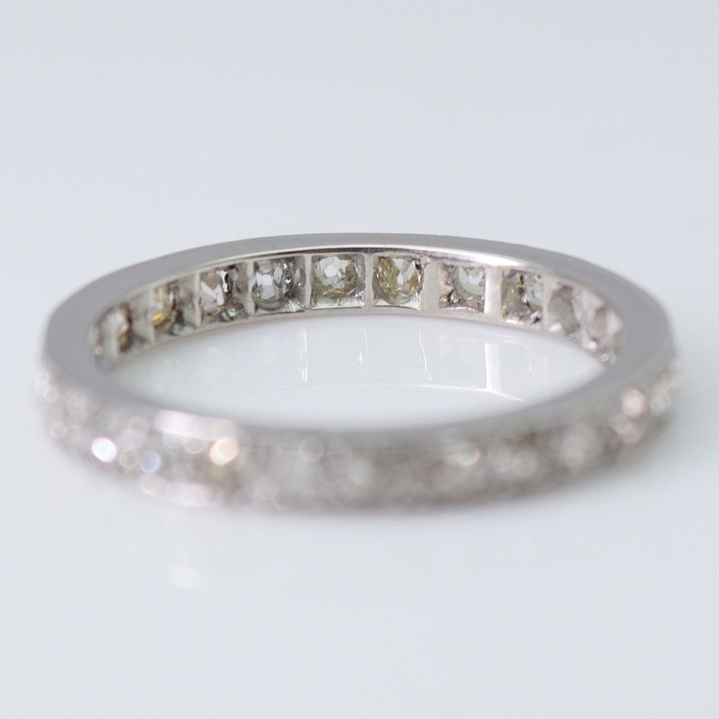 Vintage Platinum Diamond Full Set Eternity Ring Size L 1/2 - Friar House