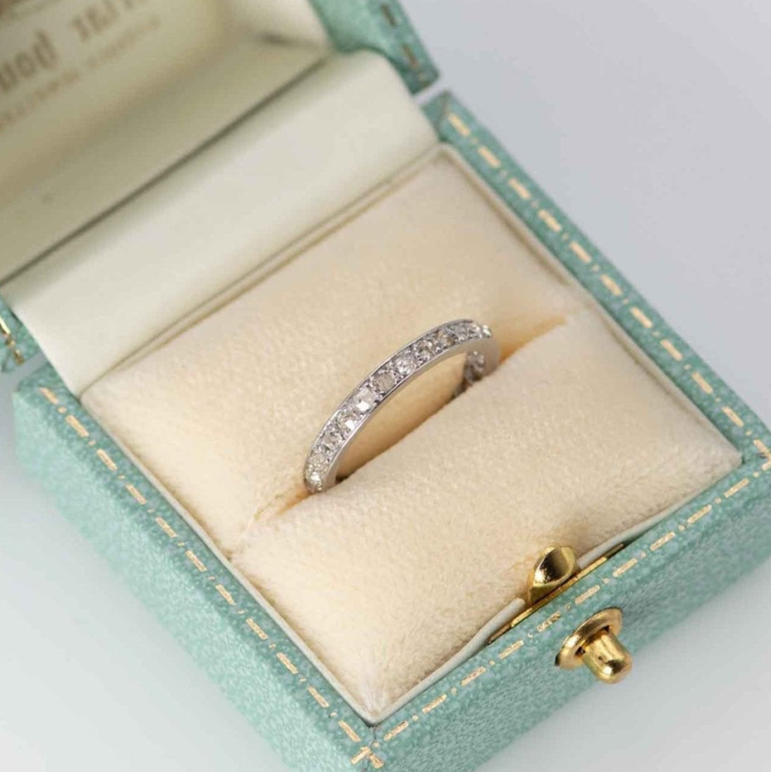 Vintage Platinum Diamond Full Set Eternity Ring Size L 1/2 - Friar House