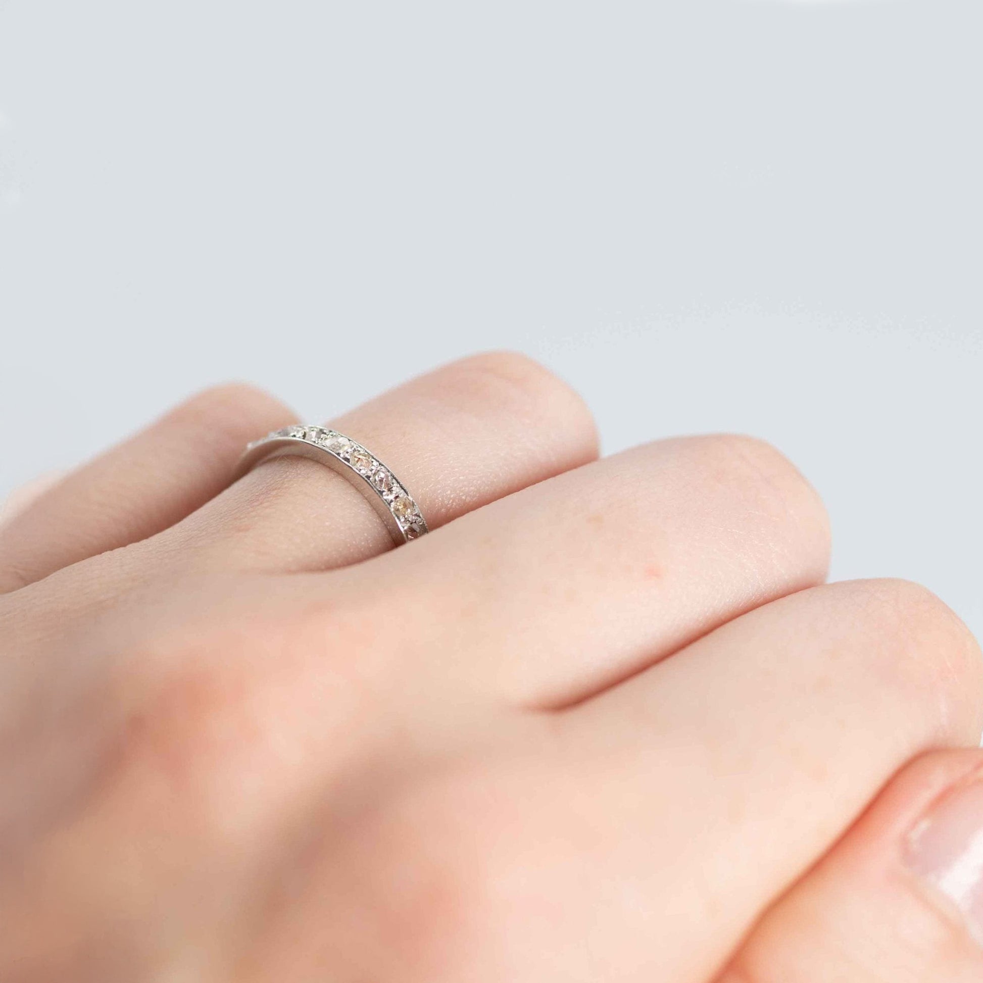 Vintage Platinum Diamond Full Set Eternity Ring Size L 1/2 - Friar House