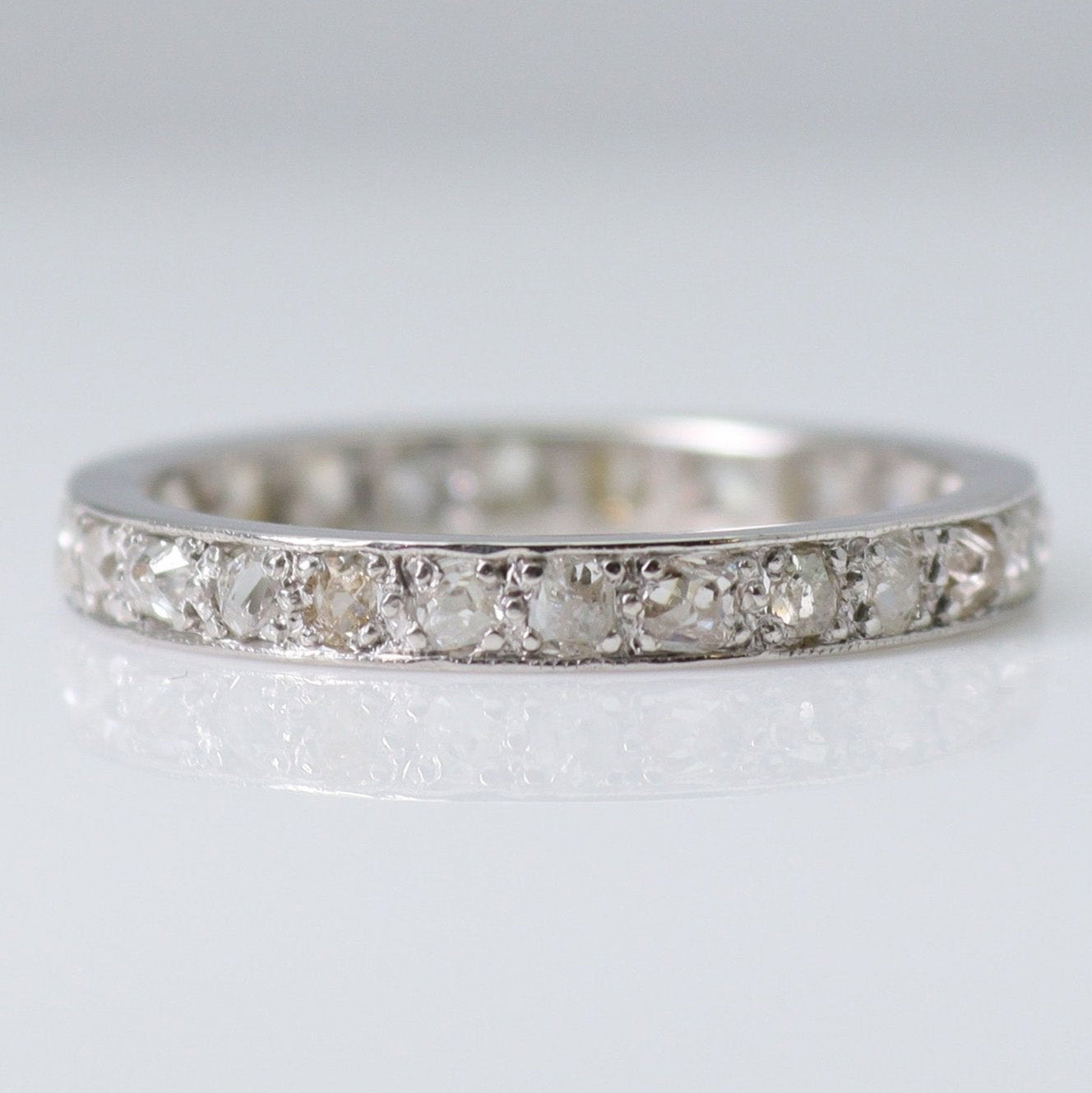 Vintage Platinum Diamond Full Set Eternity Ring Size L 1/2 - Friar House