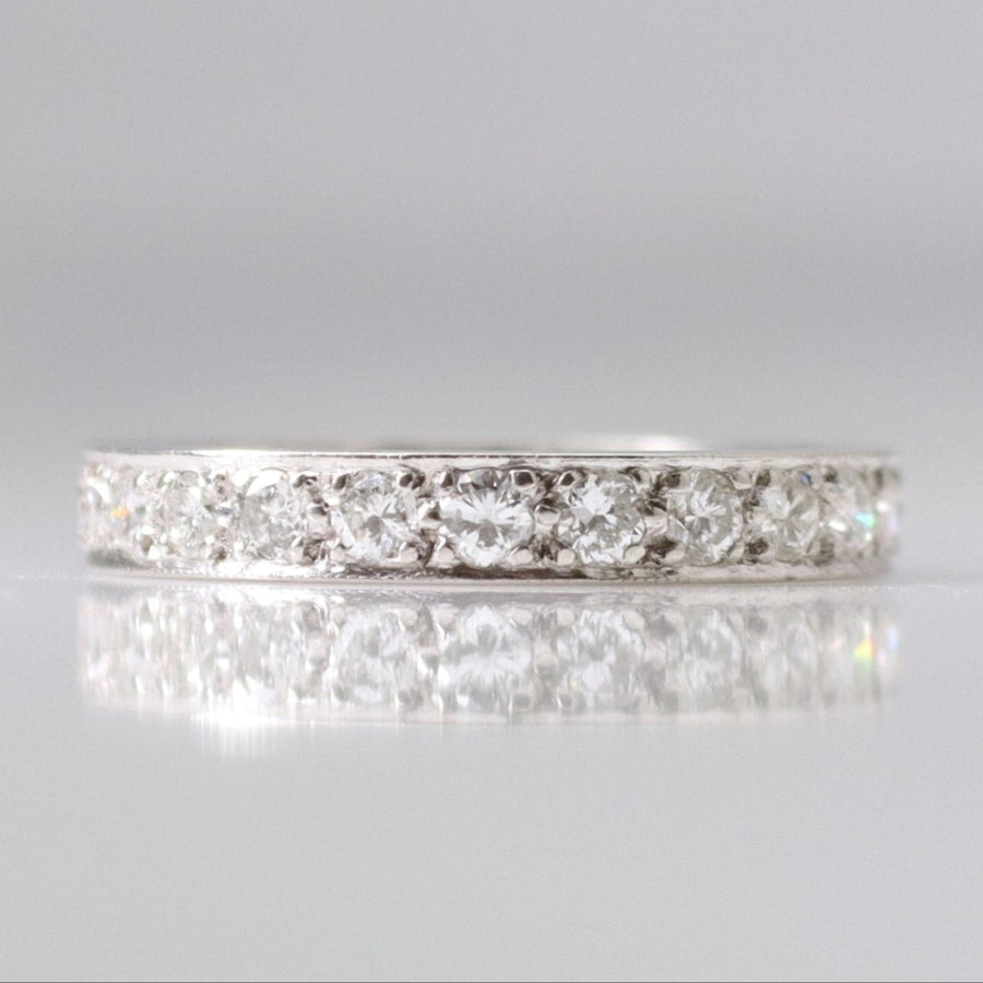 Vintage Platinum Diamond Full Set Eternity Ring Size M1/2 - Friar House