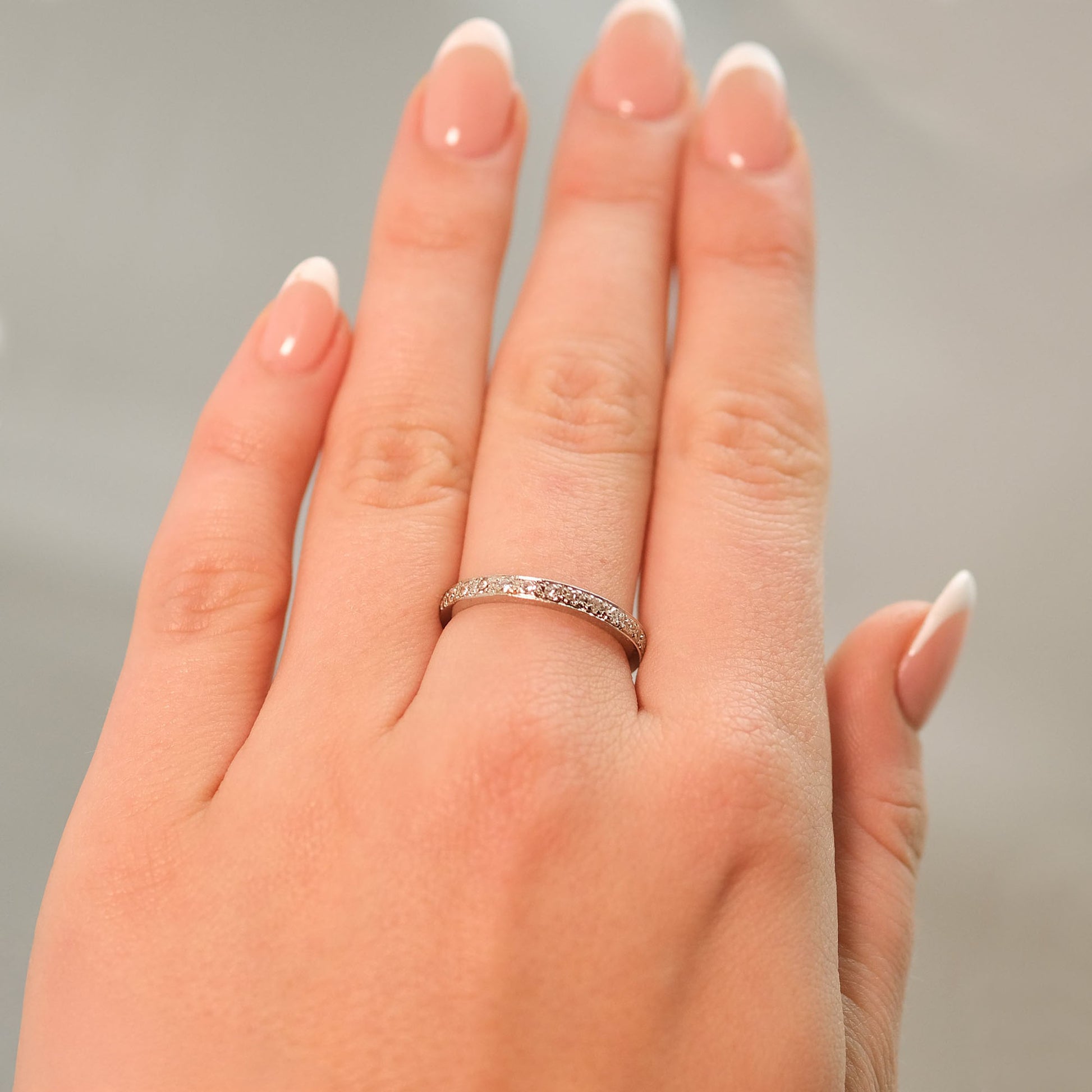 Vintage Platinum Full Set Diamond Eternity Ring Size Q - Friar House