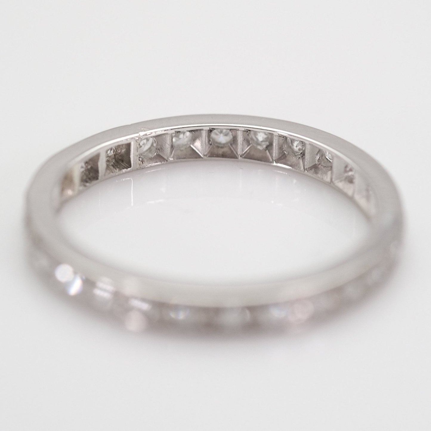Vintage Platinum Full Set Diamond Eternity Ring Size Q - Friar House