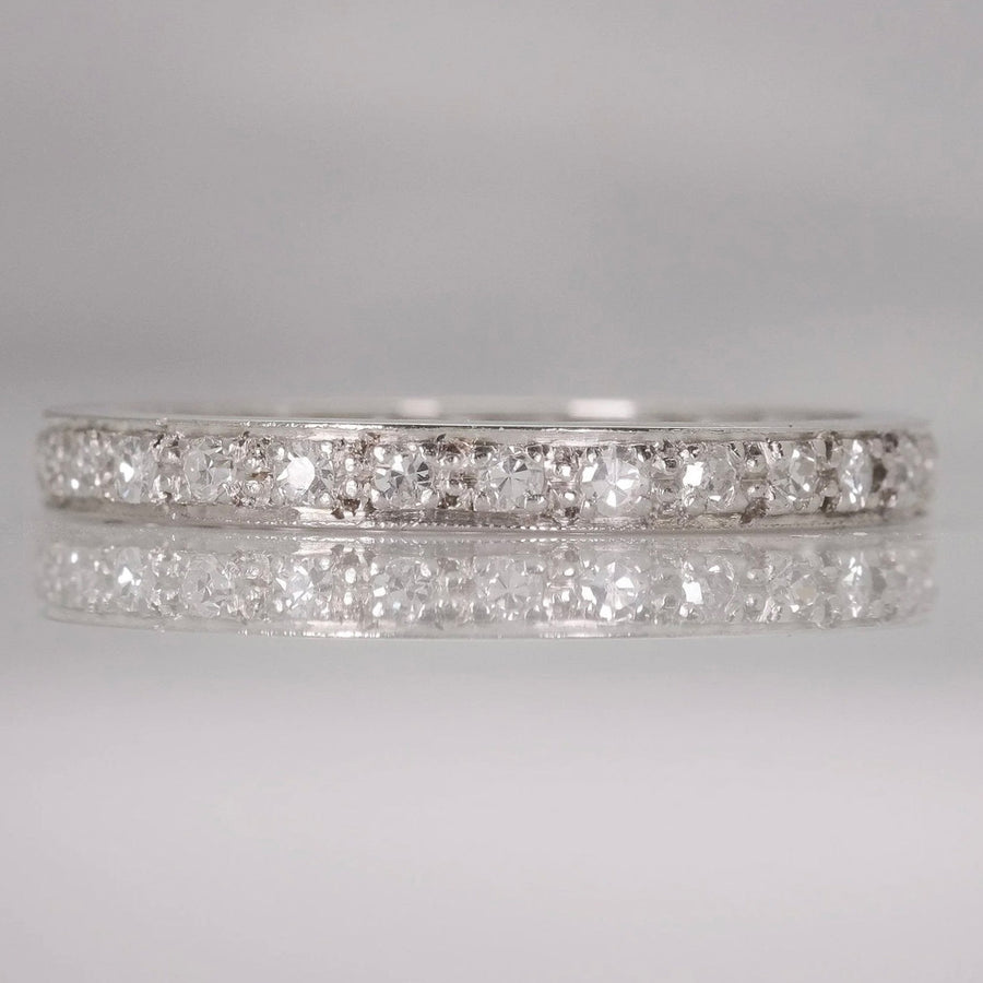 Vintage Platinum Full Set Diamond Eternity Ring Size Q - Friar House