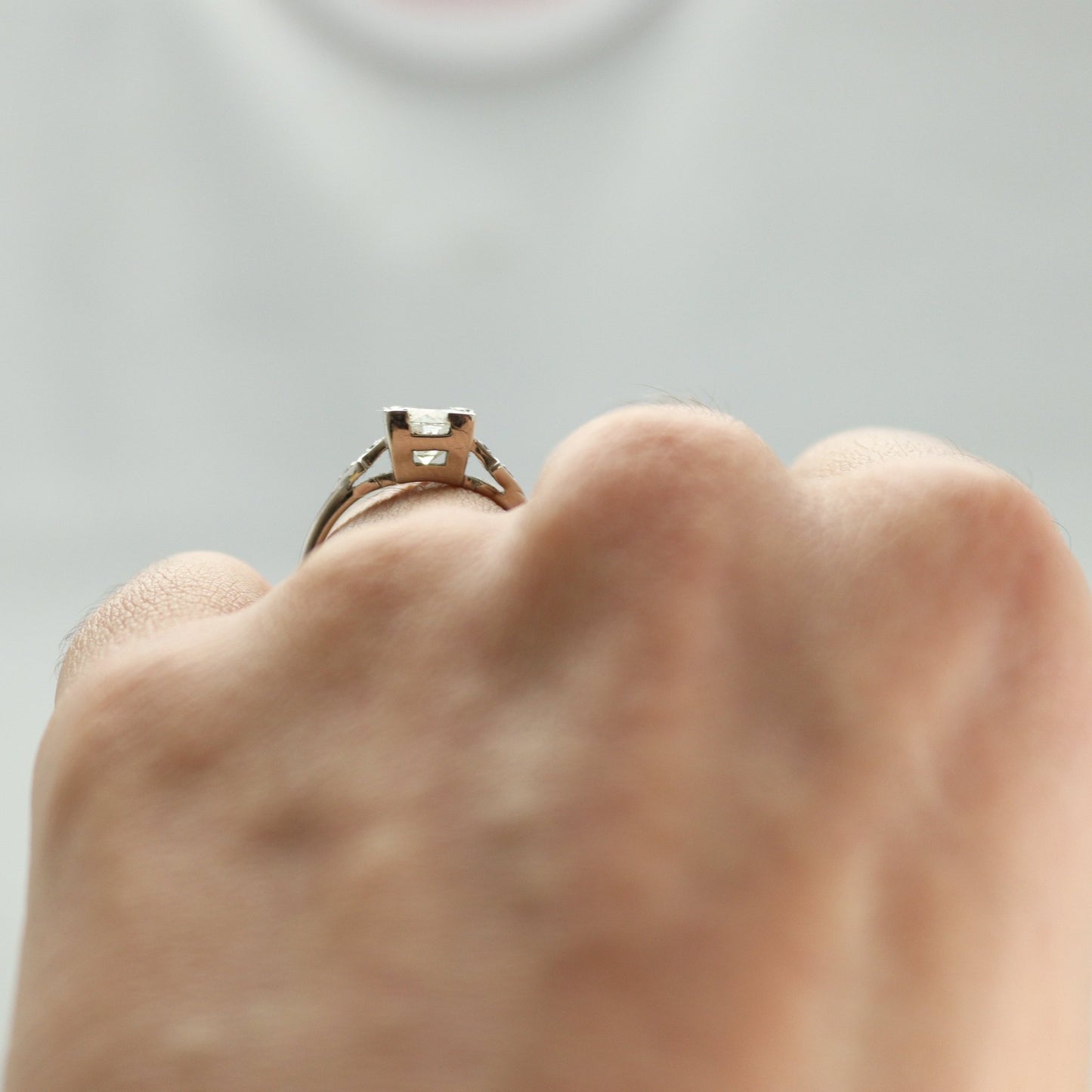 1.10 Carat Art deco Diamond Solitaire White Gold Engagement Ring - Friar House