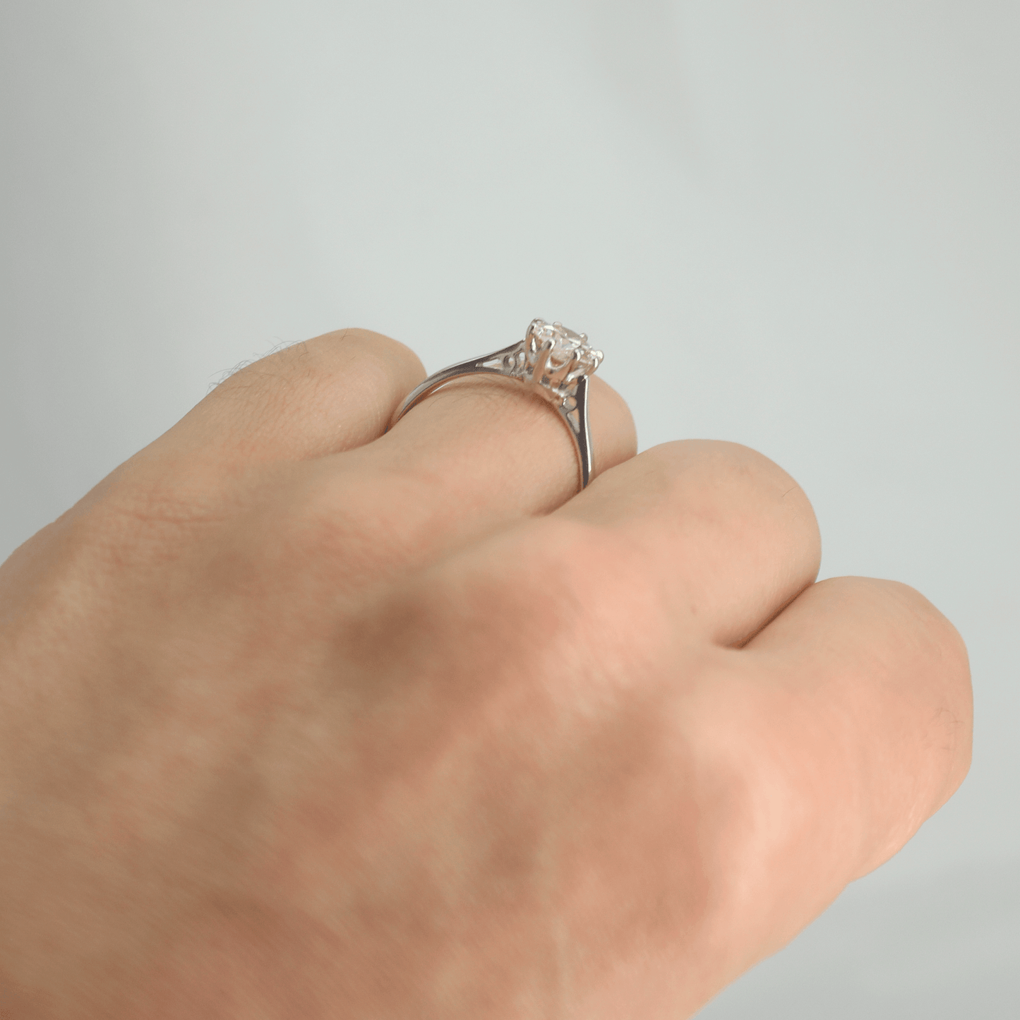 18 Carat White Gold Diamond Solitaire Ring - Friar House