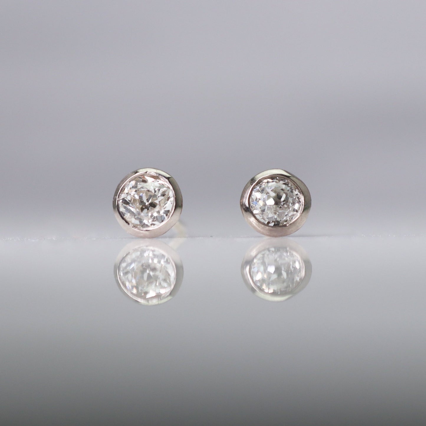 18 Carat White Gold Diamond Stud Earrings - Friar House