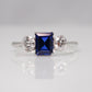 18 Carat White Gold Sapphire & Diamond Three Stone Ring - Friar House
