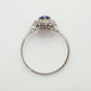 1920's Platinum and Sapphire Diamond Cluster Ring - Friar House