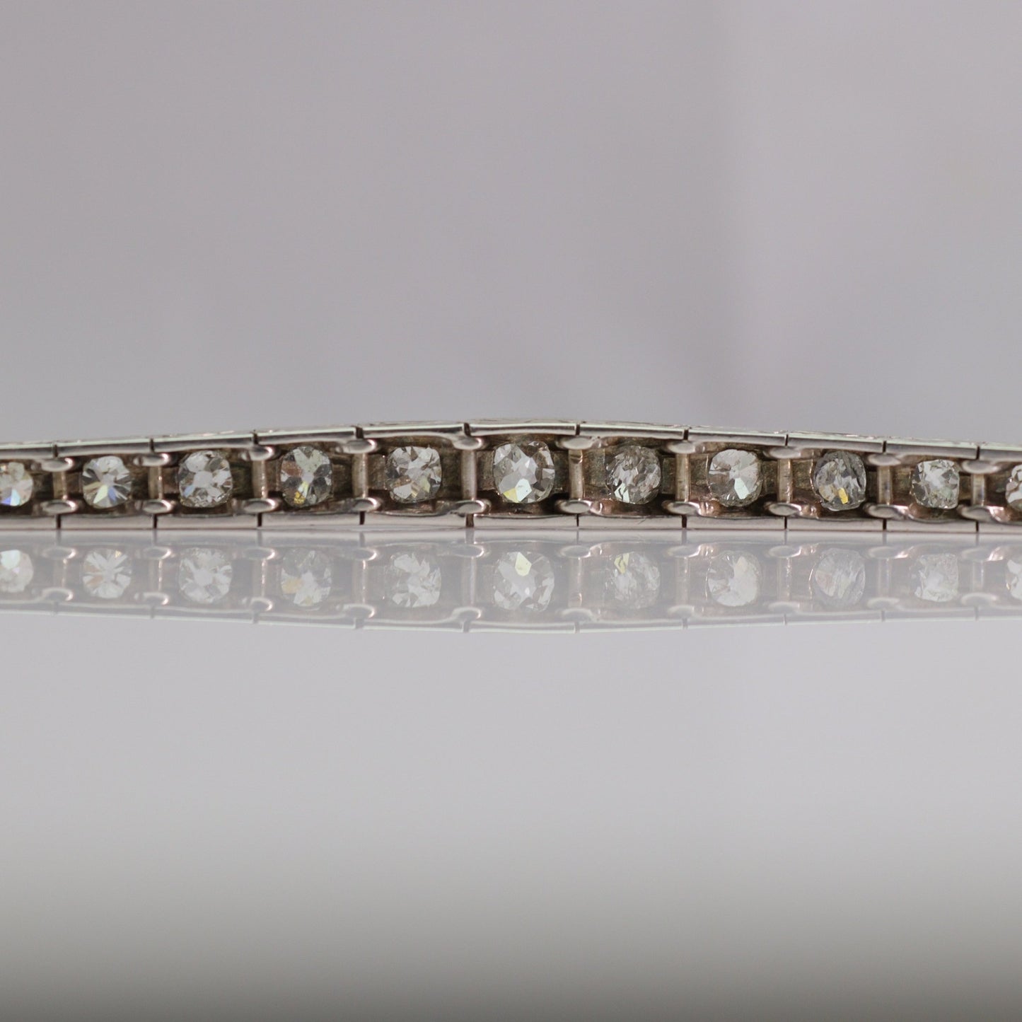 1930’s 18ct white gold Diamond Line bracelet - Friar House
