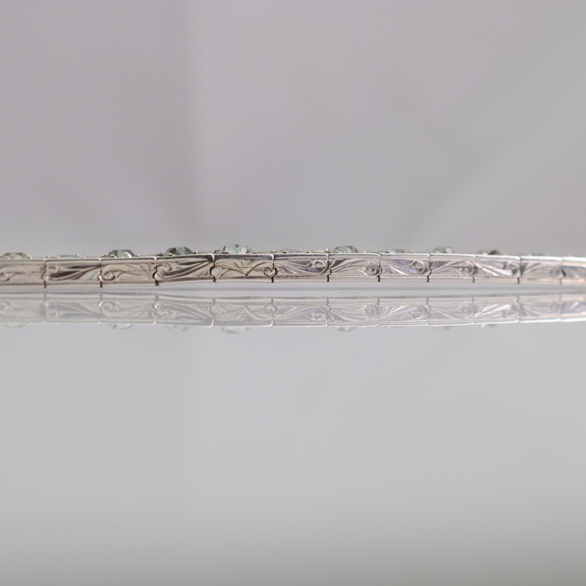 1930’s 18ct white gold Diamond Line bracelet - Friar House
