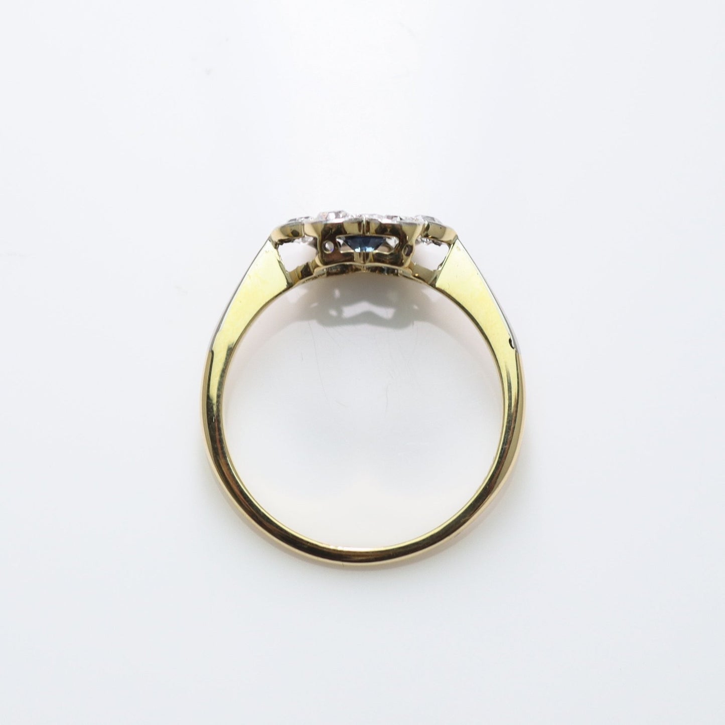 1930's Diamond and Sapphire Daisy Cluster Ring - Friar House