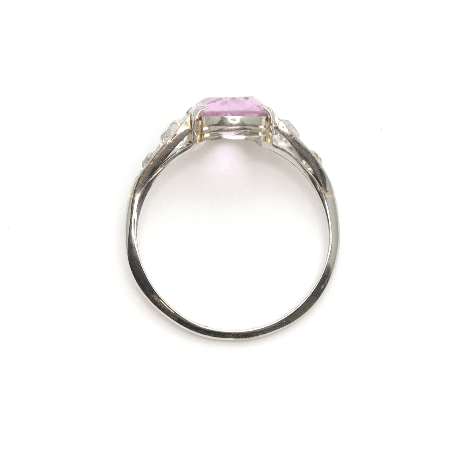 Antique Pink Topaz & Diamond Ring - Friar House