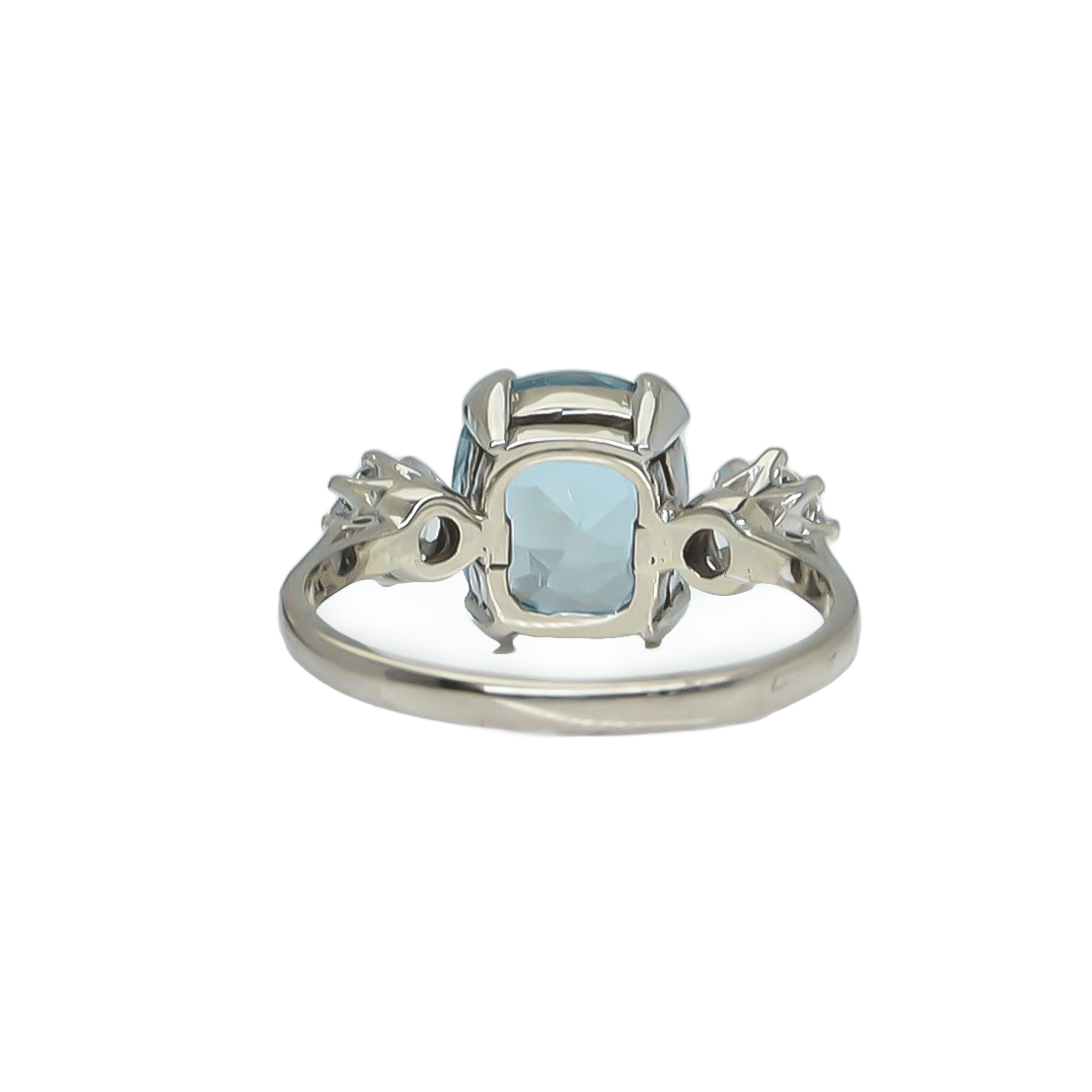 Aquamarine and Diamond Three Stone Ring - Friar House
