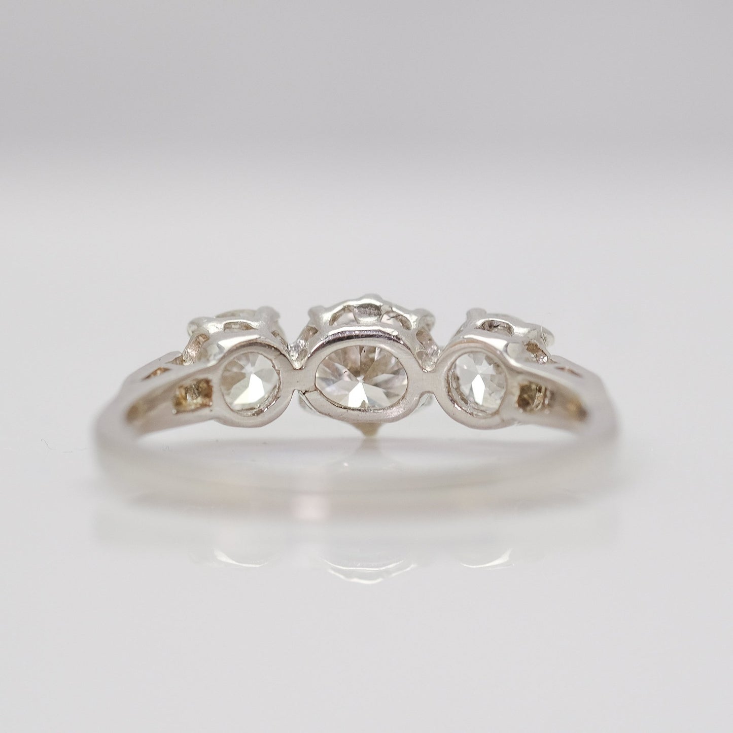 Art Deco 1.10 ct Platinum Three Stone Diamond Ring - Friar House