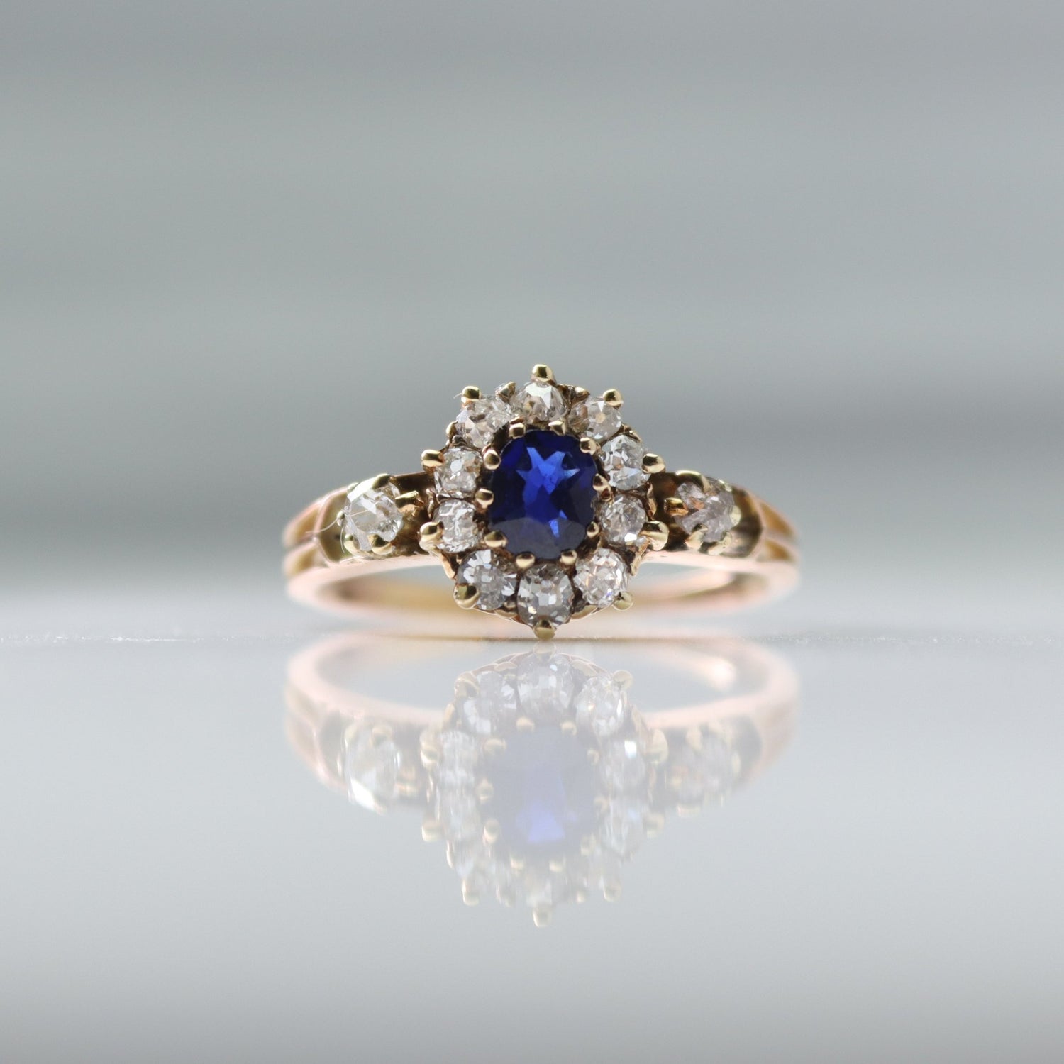 Art Deco Cluster Engagement Ring