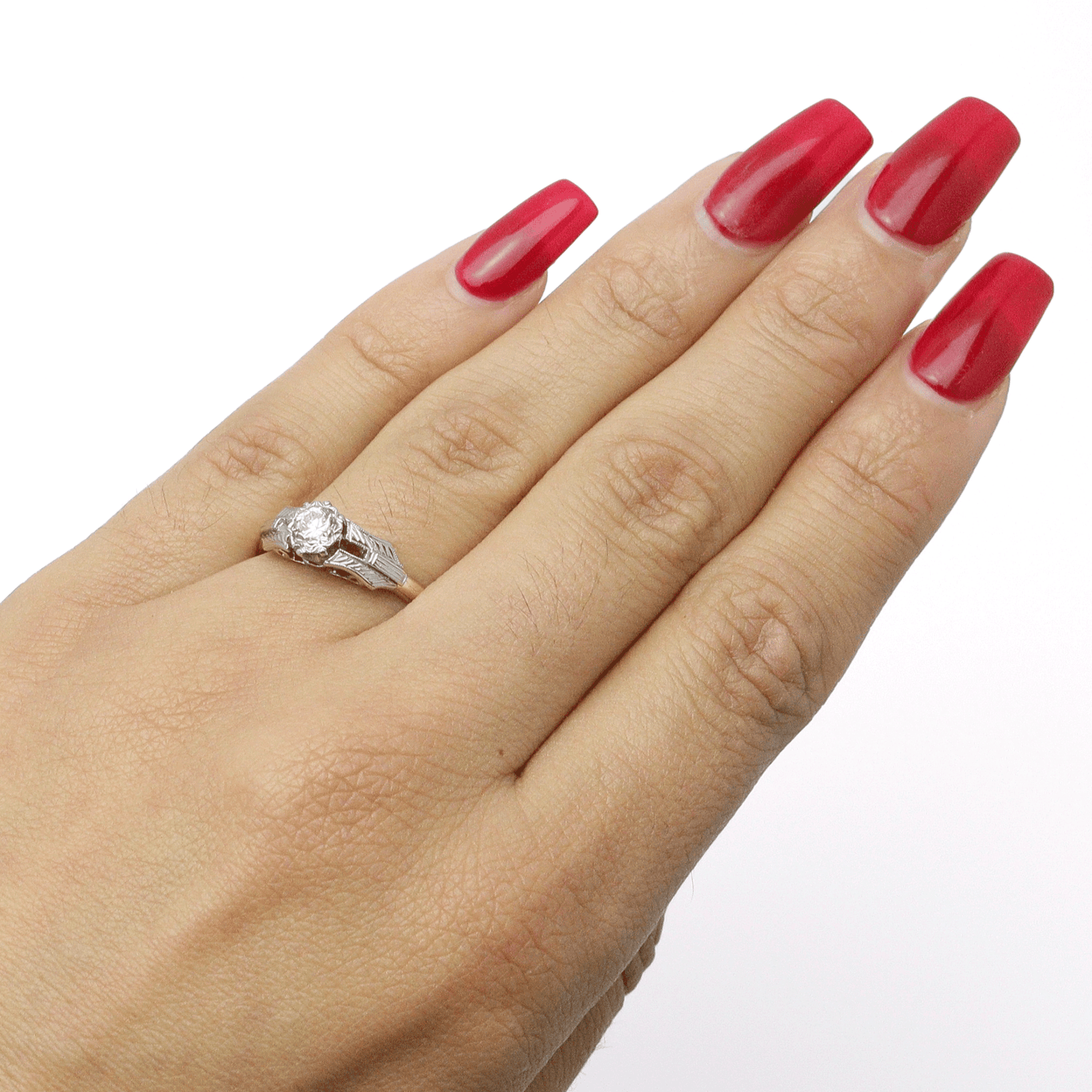 Art Deco 1930's Diamond Solitaire Engagement Ring - Friar House