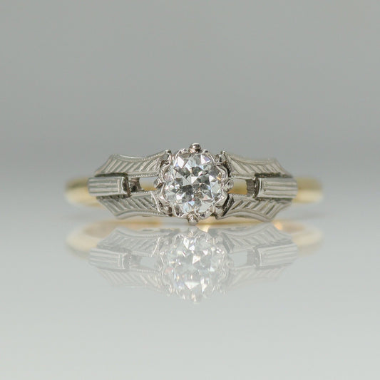 Art Deco 1930's Diamond Solitaire Engagement Ring - Friar House