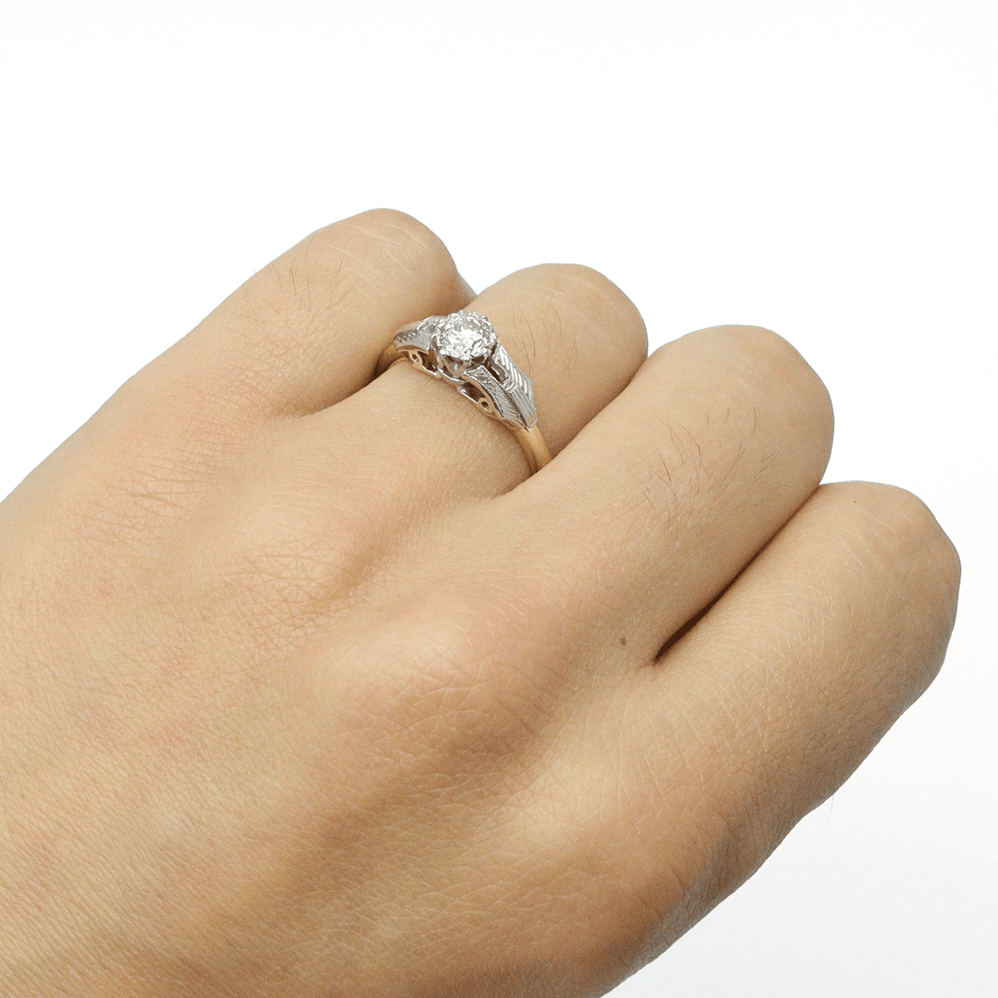 Art Deco 1930's Diamond Solitaire Engagement Ring - Friar House