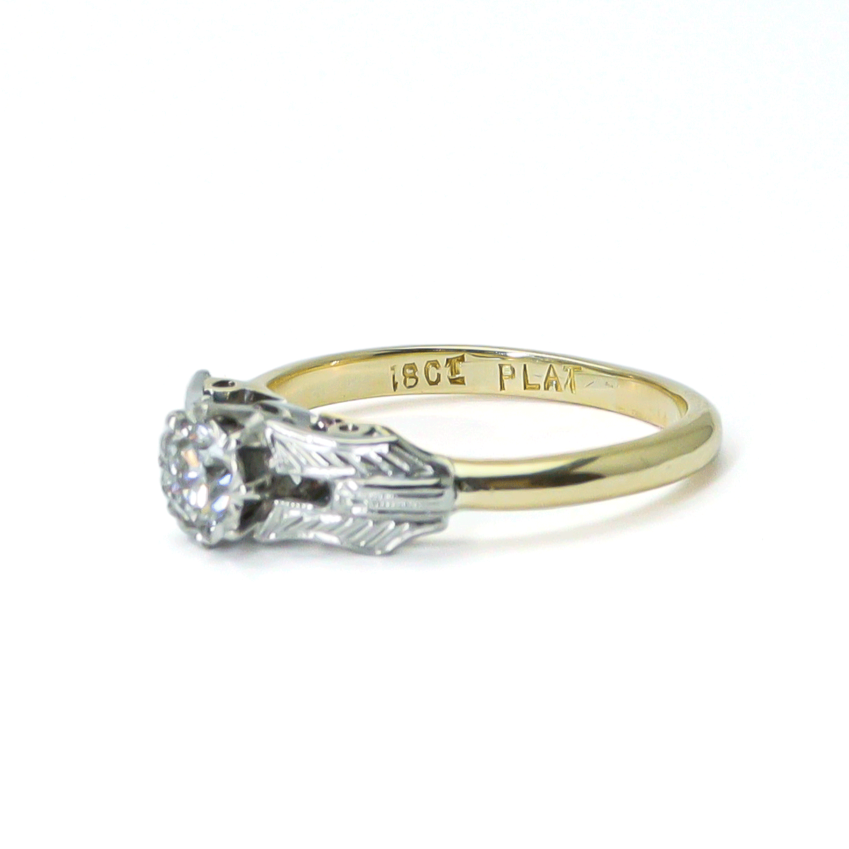 Art Deco 1930's Diamond Solitaire Engagement Ring - Friar House