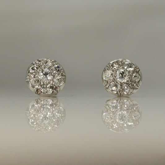 Art Deco Diamond Cluster earrings - Friar House
