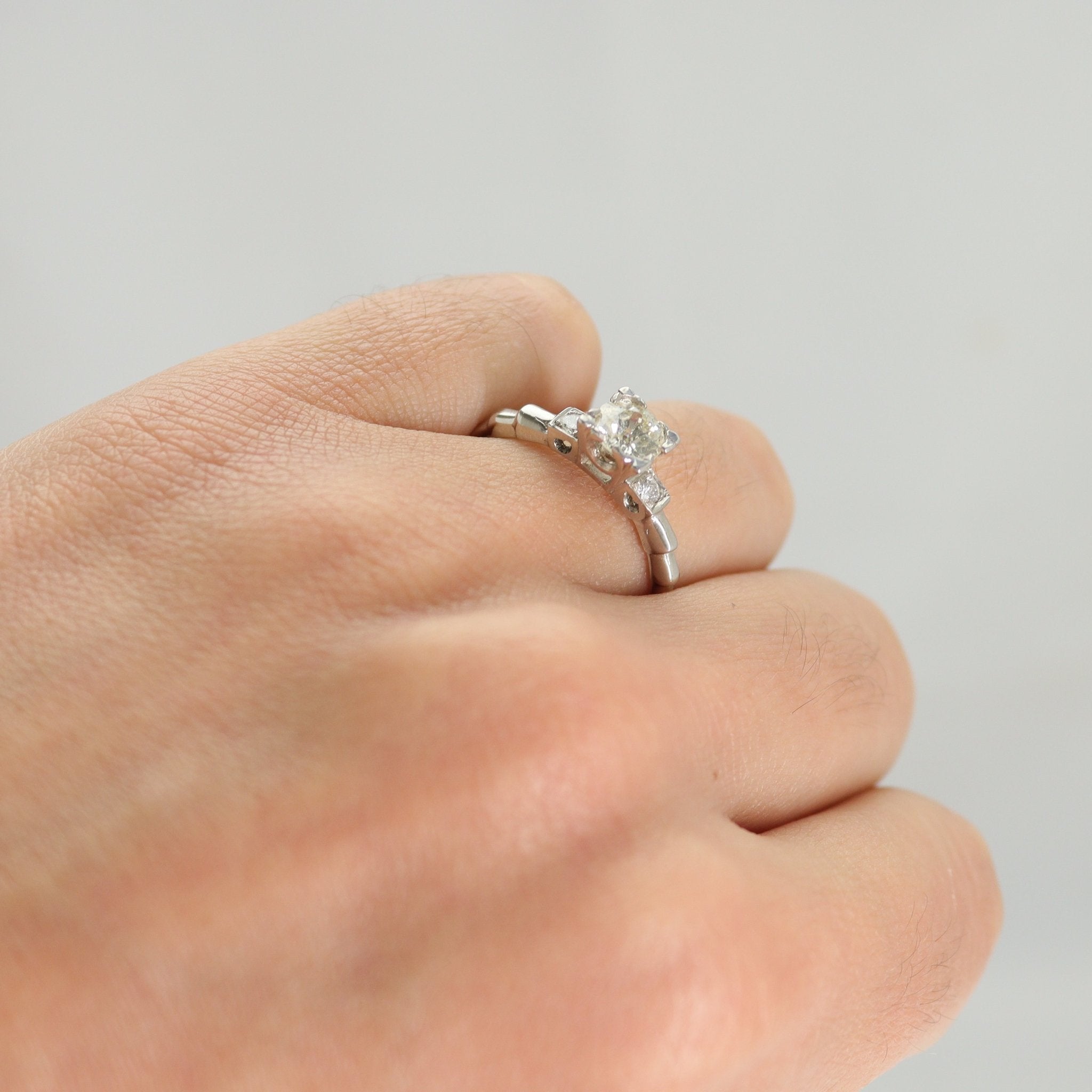 Square setting engagement on sale rings