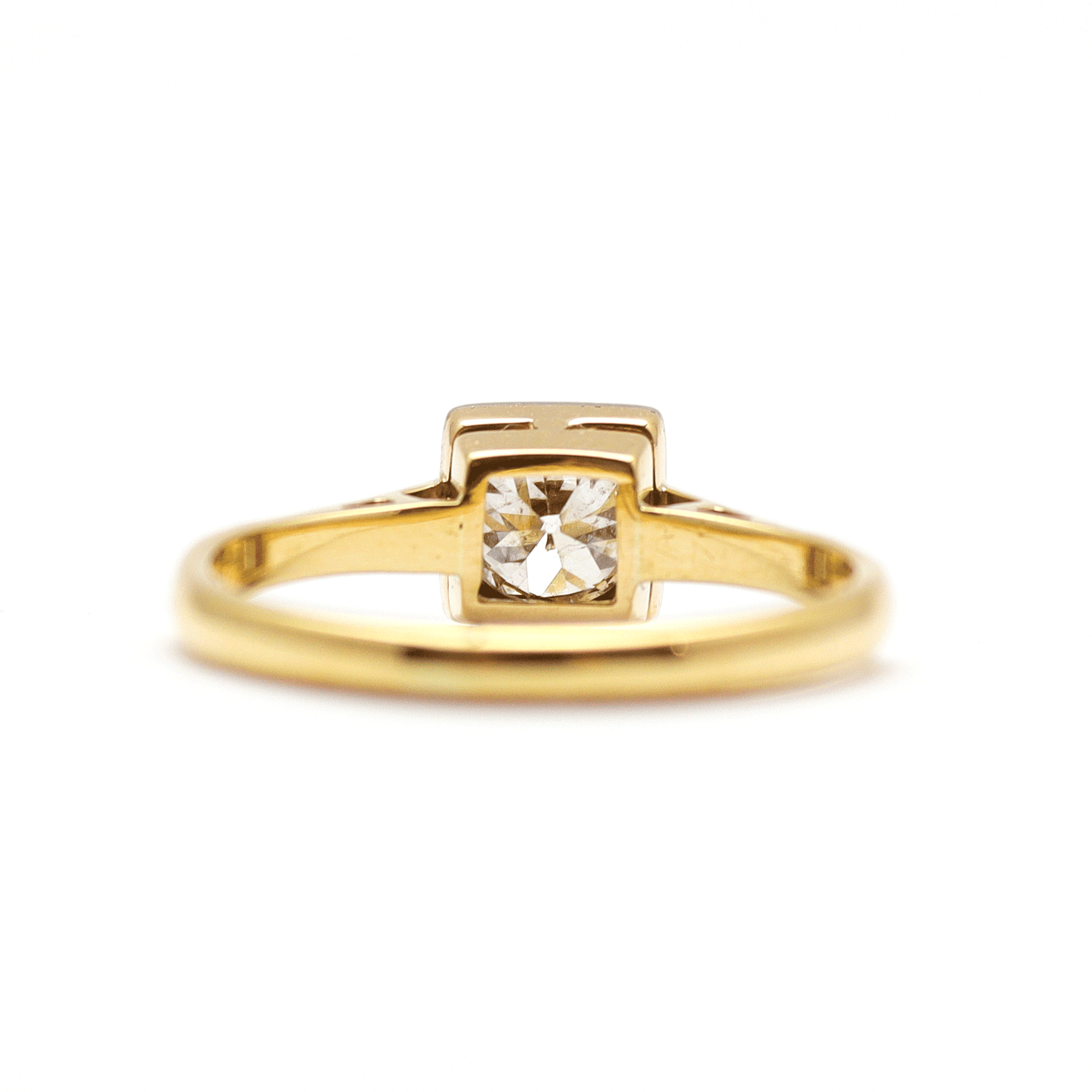 Art Deco Diamond Solitaire Engagement Ring - Friar House