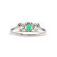 Art Deco Emerald and Diamond Three Stone Ring - Friar House