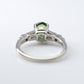 Art Deco Green Sapphire and Diamond Solitaire Ring - Friar House