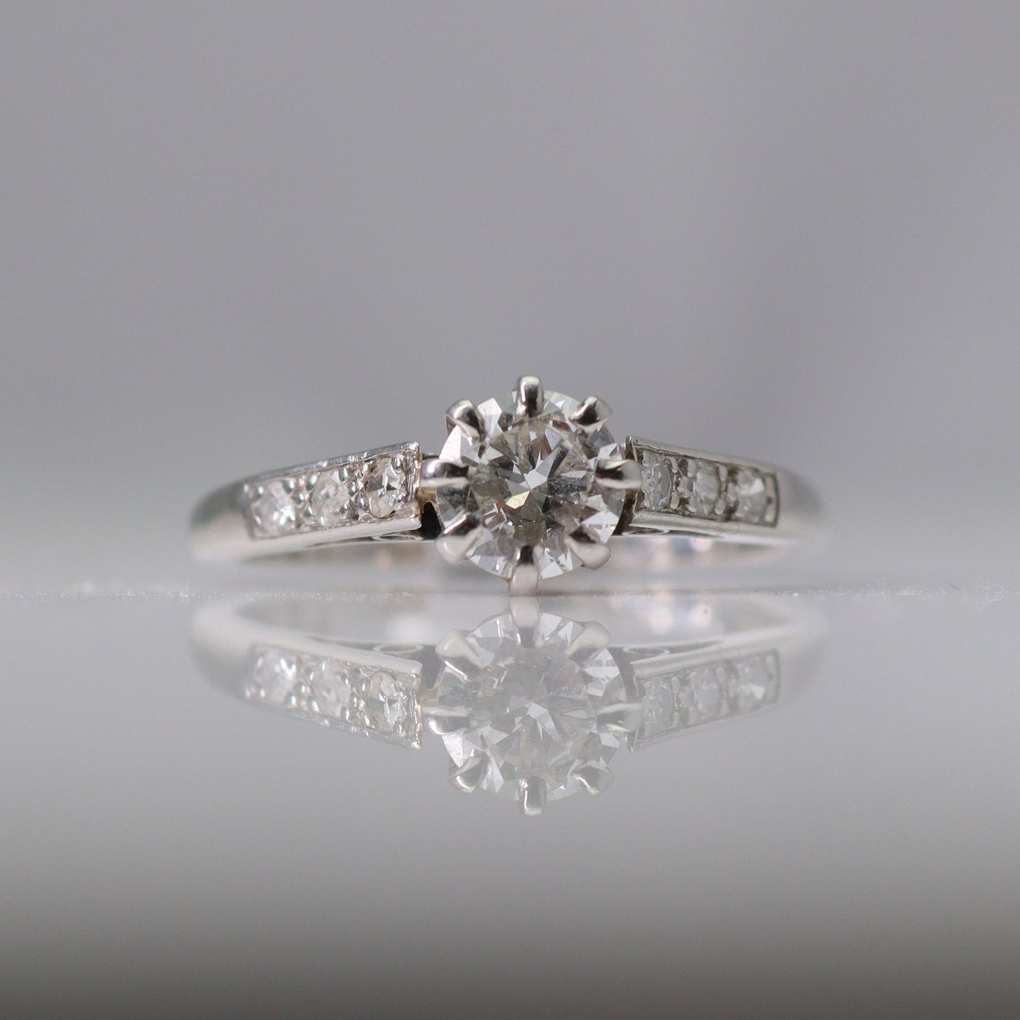 Art Deco Platinum .45 carat Diamond Solitaire Ring - Friar House