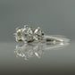 Art Deco Platinum Diamond Three Stone Ring - Friar House