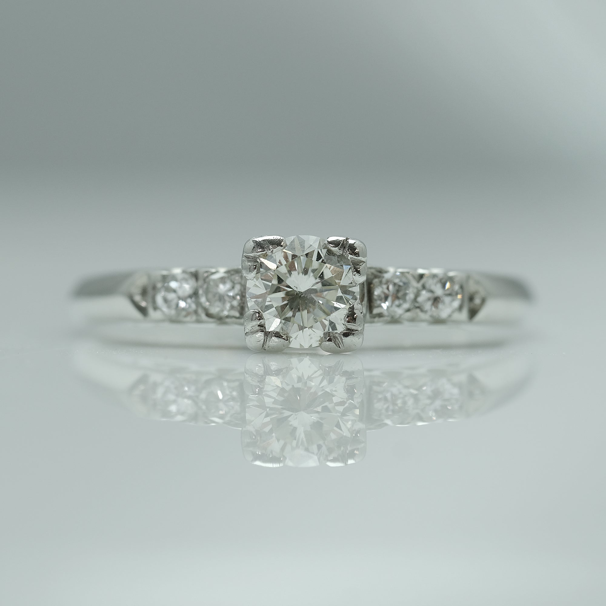 Square set engagement on sale rings