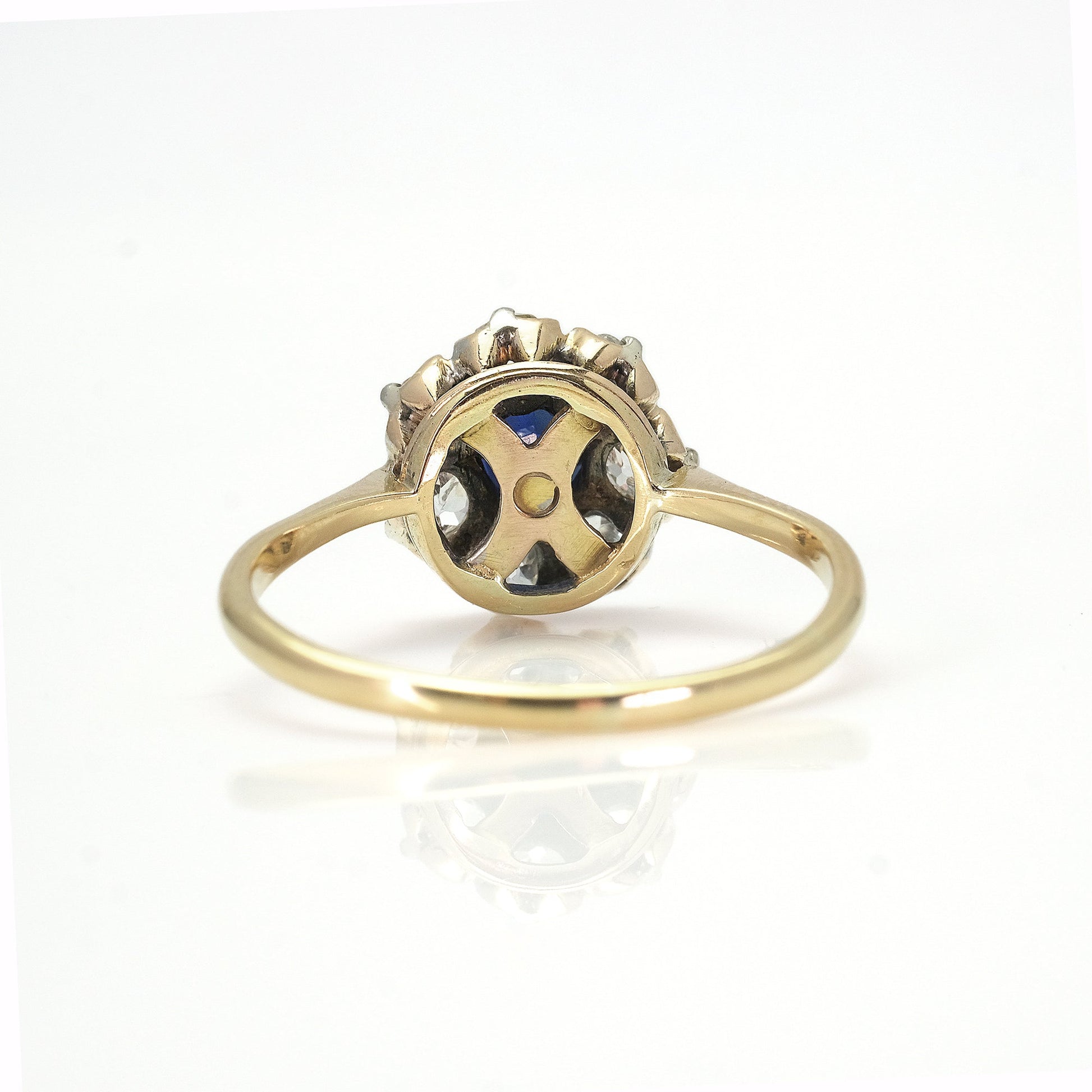Art Deco Sapphire And Diamond Cluster Ring - Friar House
