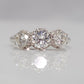 Art Deco White Gold Three Stone Diamond Ring - Friar House